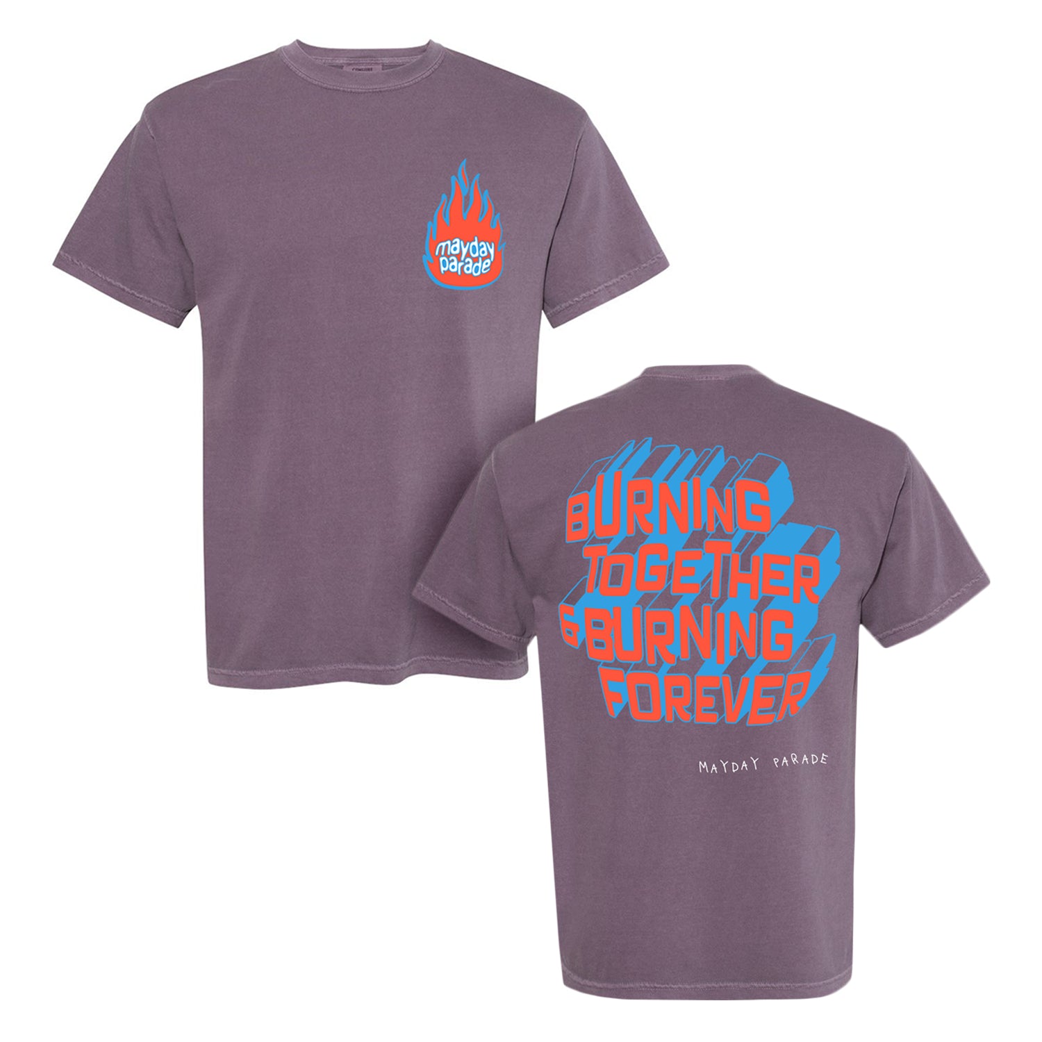 Burning Together - Wine T-Shirt – Mayday Parade