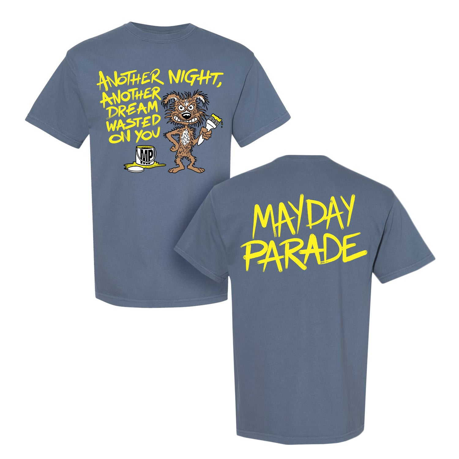 Graffiti Dog - Blue Jean T-Shirt – Mayday Parade