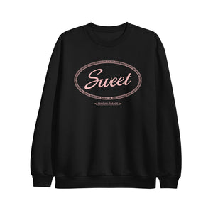 mayday parade Sweet (Puff Print) - Black Crewneck front 