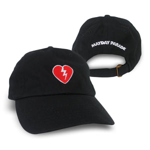 Broken Heart Black Dad Hat